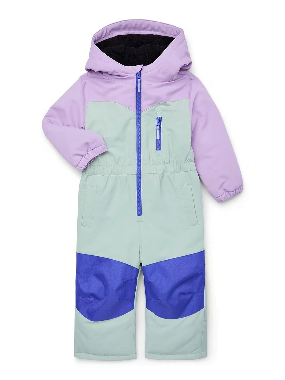 Swiss Tech Toddler Girls Colorblock One-Piece Snowsuit Hooded Size 2T